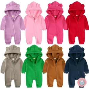 Newborn Bear Hoodie Jumpsuit Outfit