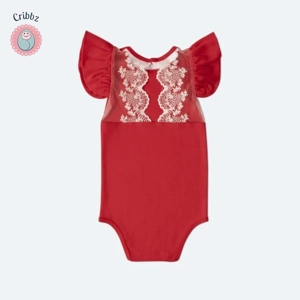 Cotton Lace Baby Girl Romper Dress