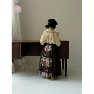 Korean Retro Floral Skirts for Girls