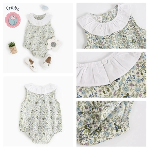Cute Floral Summer Bodysuits for Baby Girls