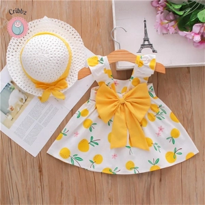 Summer Bow Dress Set for Girls