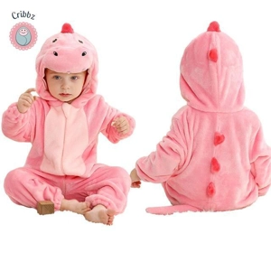 Hooded Flannel Baby Romper Jumpsuit