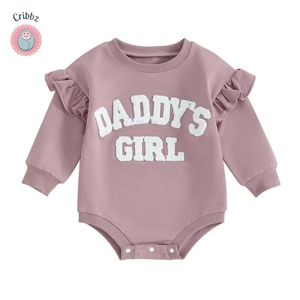 Lovely Autumn Baby Girls Ruffled Romper