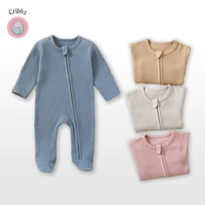 Organic Cotton Baby Zippered Romper Jumpsuit