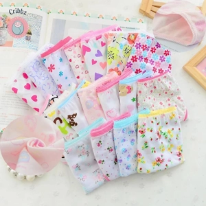 Girls Cotton Cartoon Panties 1-3 Years
