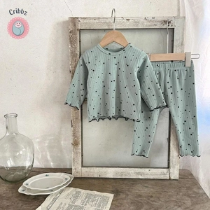 Cute Dot Print Baby Pajama Set