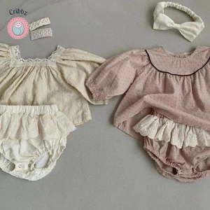 {Girls Lace Bloomer Toddler Shorts