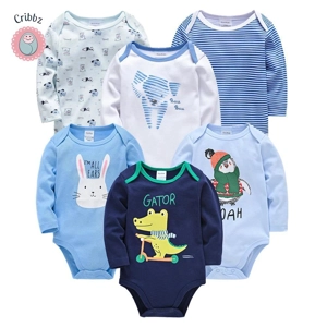Cotton Long Sleeve Baby Bodysuit Set