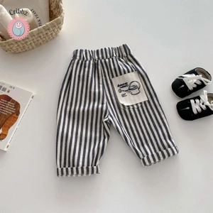 Casual Elastic Waist Kids Trousers