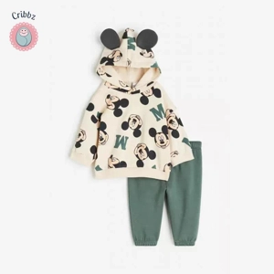 Cute Minnie Long Sleeve Hoodie Set
