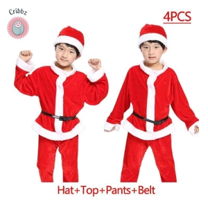 Kids Santa Claus Costume Green Elf