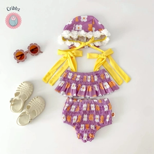 Baby Girls Floral Swimwear Set