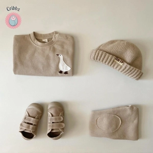 Baby Goose & Bear Cotton Outfit