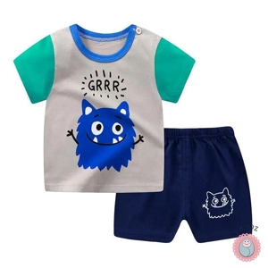 Summer Cartoon T-Shirt and Shorts Set