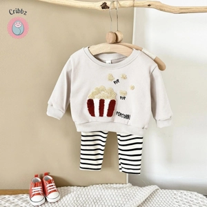 Cartoon Popcorn Infant Outfit Set