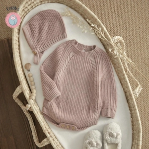 Baby Knit Romper Jumpsuit Set