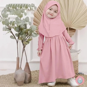 Baby Girl Muslim Abaya and Hijab Set