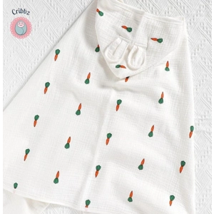 Cotton Cartoon Hooded Baby Bathrobe