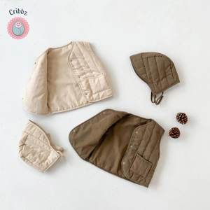 Korean Baby Vest and Hat Set