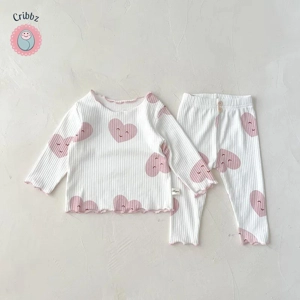 Cute Dot Print Baby Pajama Set
