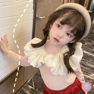 Autumn Girls Turn Down Collar Blouse