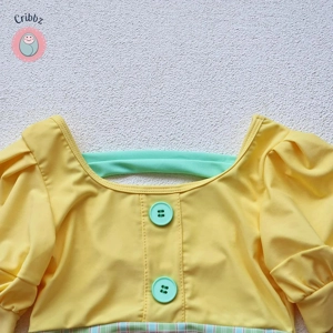 Girls Puff Sleeve Swimsuit One Piece