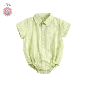 Cotton Baby Boy Short Sleeve Bodysuits