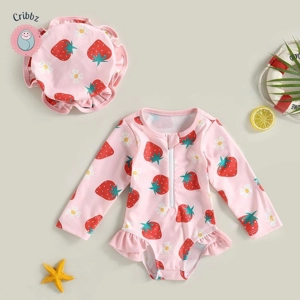 Toddler Strawberry Rash Guard Set