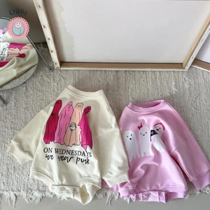 Cute Ghost Print Halloween Baby Romper