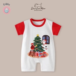Cartoon Print Baby Boys Summer Romper
