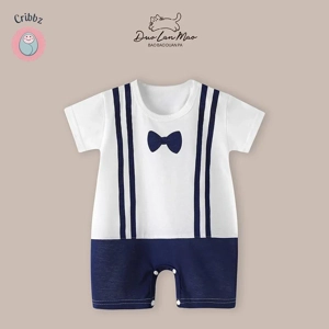 Cartoon Print Baby Boys Summer Romper