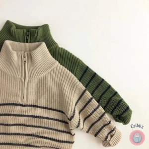 Autumn Kids Classic Striped Sweater Jacket