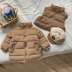 Winter Kids Thick Vest Parka Set