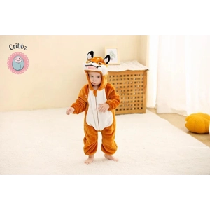 Hooded Flannel Baby Romper Jumpsuit