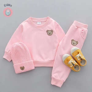 Childrens Bear Head Long Sleeve Set