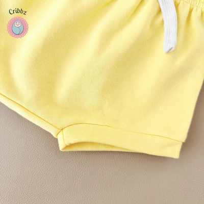 Cartoon Wave T-shirt and Beach Shorts Set title=