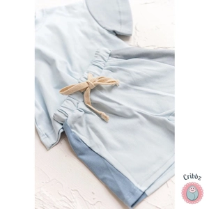 Contrast Color Casual Baby Set