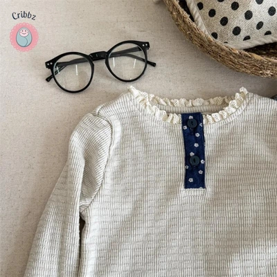 Girls Long Sleeve Lace Bottoming Shirt title=