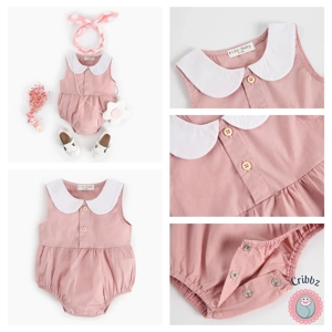Cute Plaid Cotton Baby Bodysuit for Girls