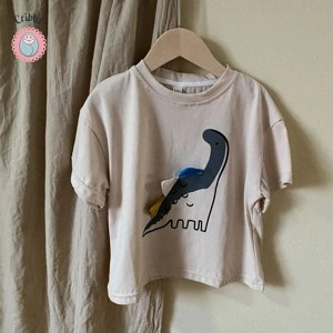 Dinosaur Print Cotton T-Shirt for Kids