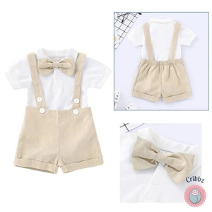 Newborn Baby Boy Bowtie Outfit Set