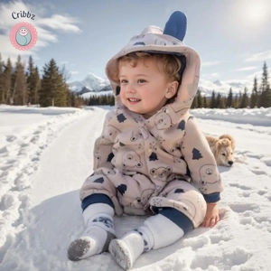 Winter Baby Boys Animal Jumpsuit Romper