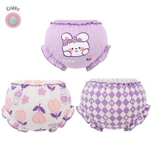 3-Piece Cotton Baby Girl Underwear Set
