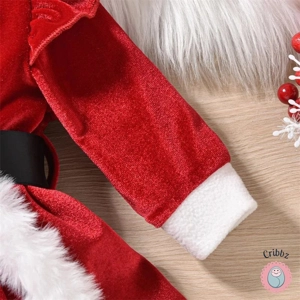 Christmas Infant Girls Velvet Bodysuit Dress