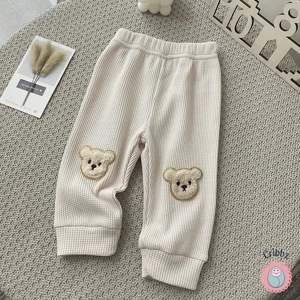 MILANCEL Autumn Bear Pants for Toddlers