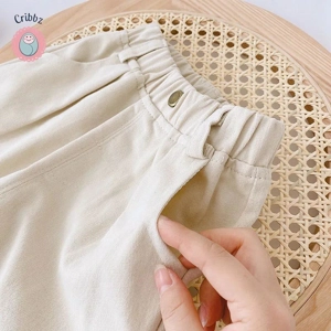 Casual Elastic Waist Kids Trousers