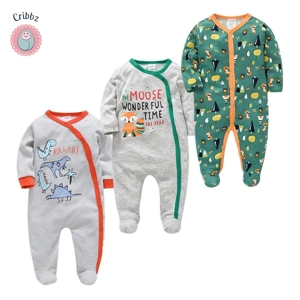 Cotton Baby Jumpsuit Pajamas Set
