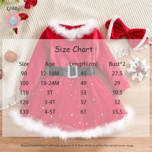 Red Sequined Christmas Princess Dress for Kids