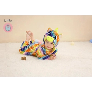 Hooded Flannel Baby Romper Jumpsuit