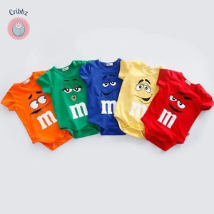 Summer Baby Romper with Letter M